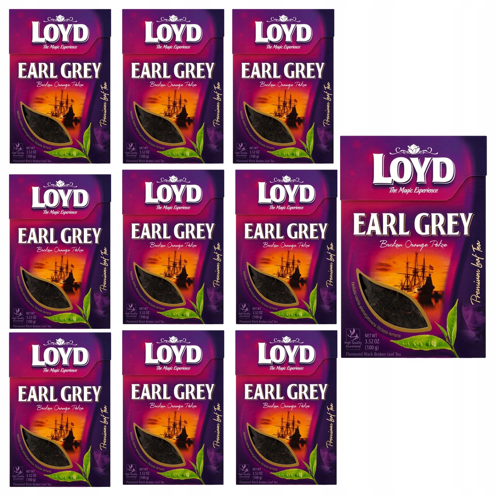 Set černých listových čajů Loyd Earl Grey nálepka