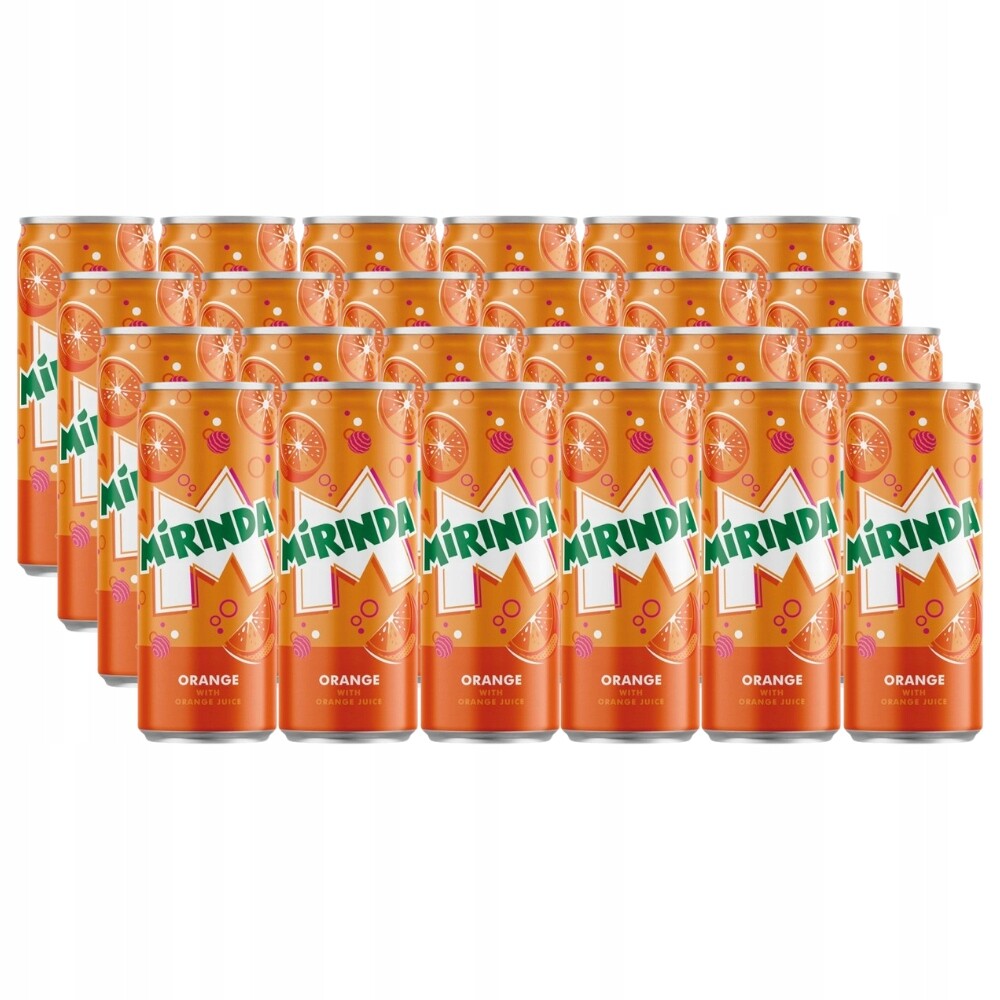 Mirinda Sycený nápoj s příchutí pomeranče 330 ml x 24 kusů