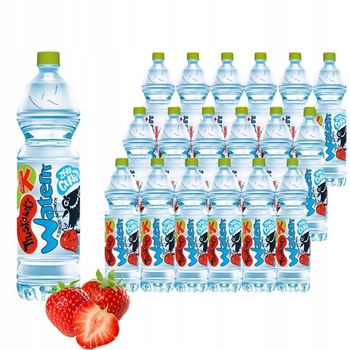 Kubuś Waterrr Nápoj s příchutí jahody 1,5 l x 18 kusů
