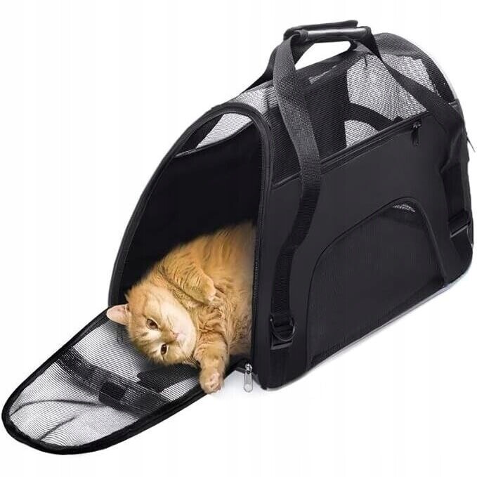 Velký Pevný Přepravka Přepravní Taška Pro Psa Kočku Králíka Taška Černá