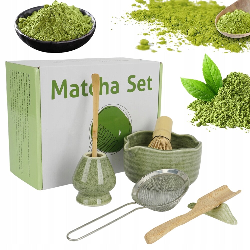 Sada Na Výrobu Matchy Startovací Tradiční Šálek Metla 7 Dílků