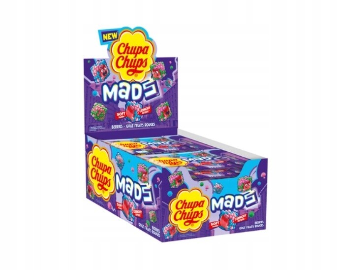 12 x 45 g Chupa Chups Mads želé bonbony berries Karton
