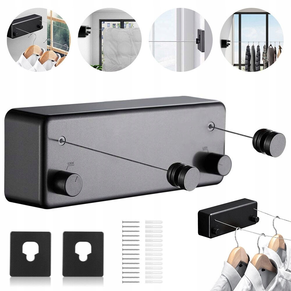 Šňůra Na Prádlo Pružná 4.2 M 20 Kg Dvojitá Šňůra Abs Koupelna Balkon