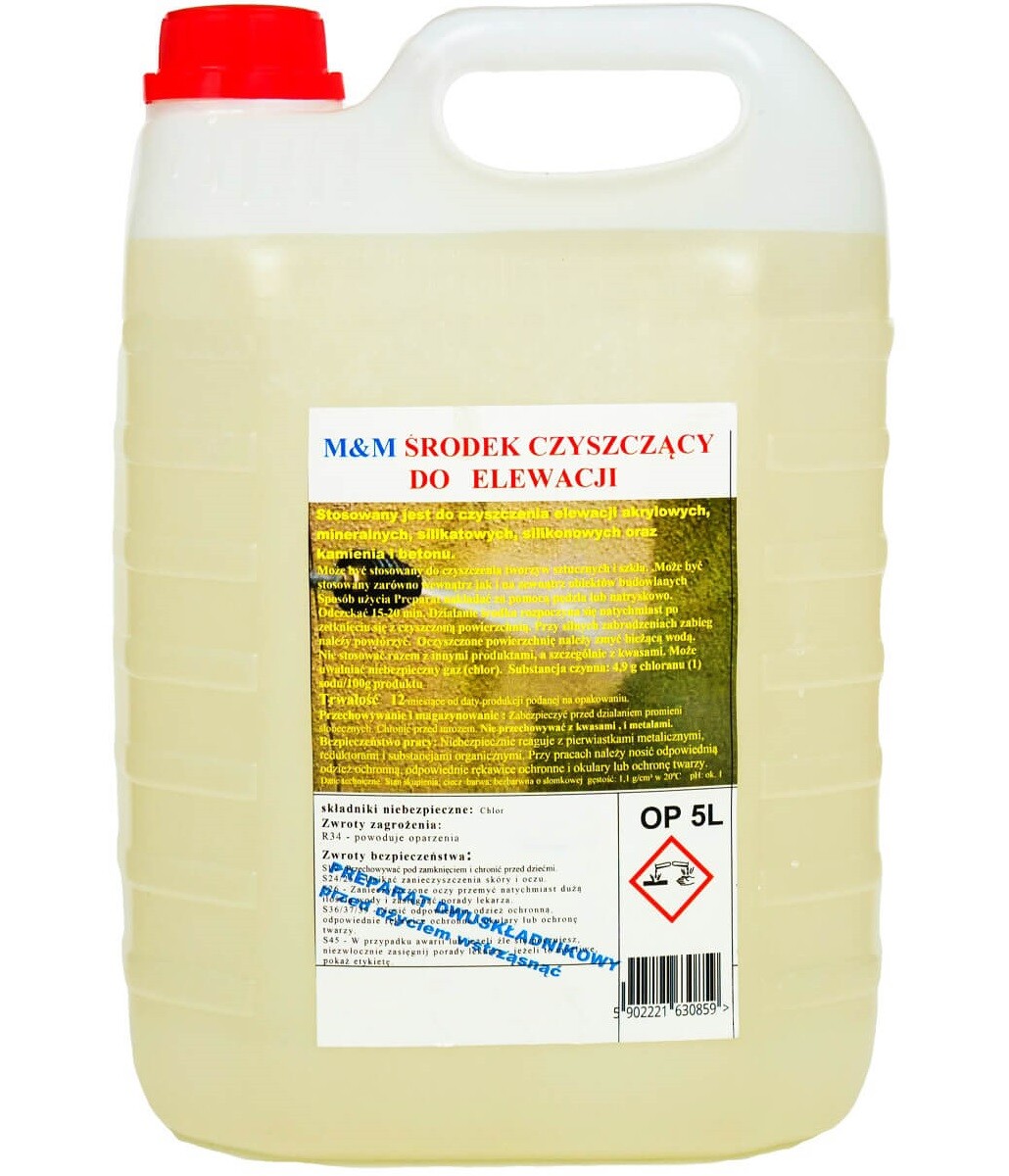 Účinný prostředek na mytí fasád stěn omítek 5L