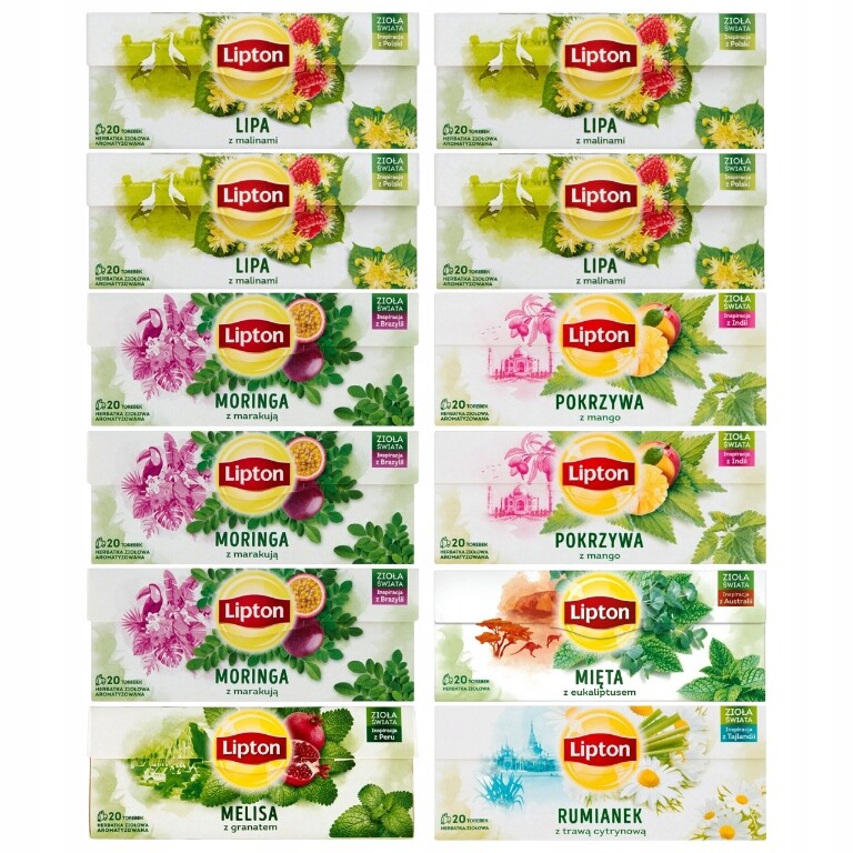 Dárková sada 12 bylinných čajů Bylinky světa 6 příchutí