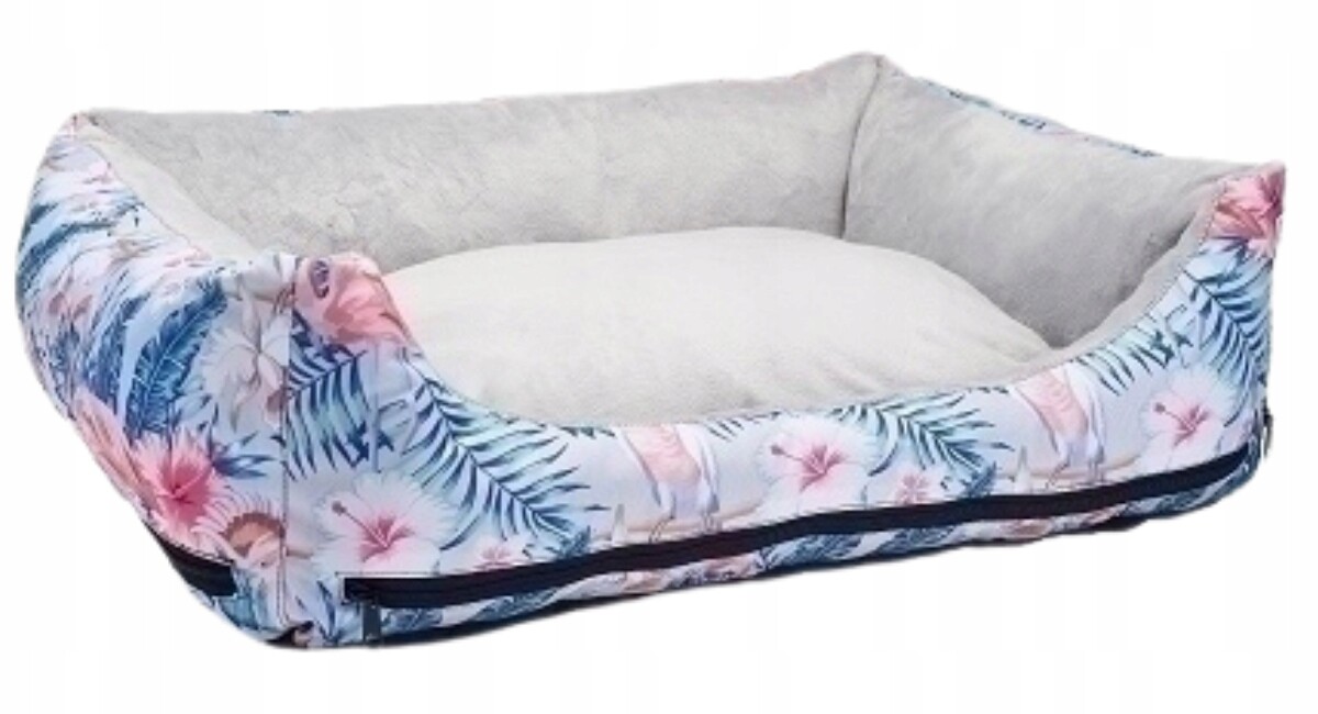 Bimbay Pohovka Pelíšek pro psa Kropka č. 2 80x65 cm plameňák modrý