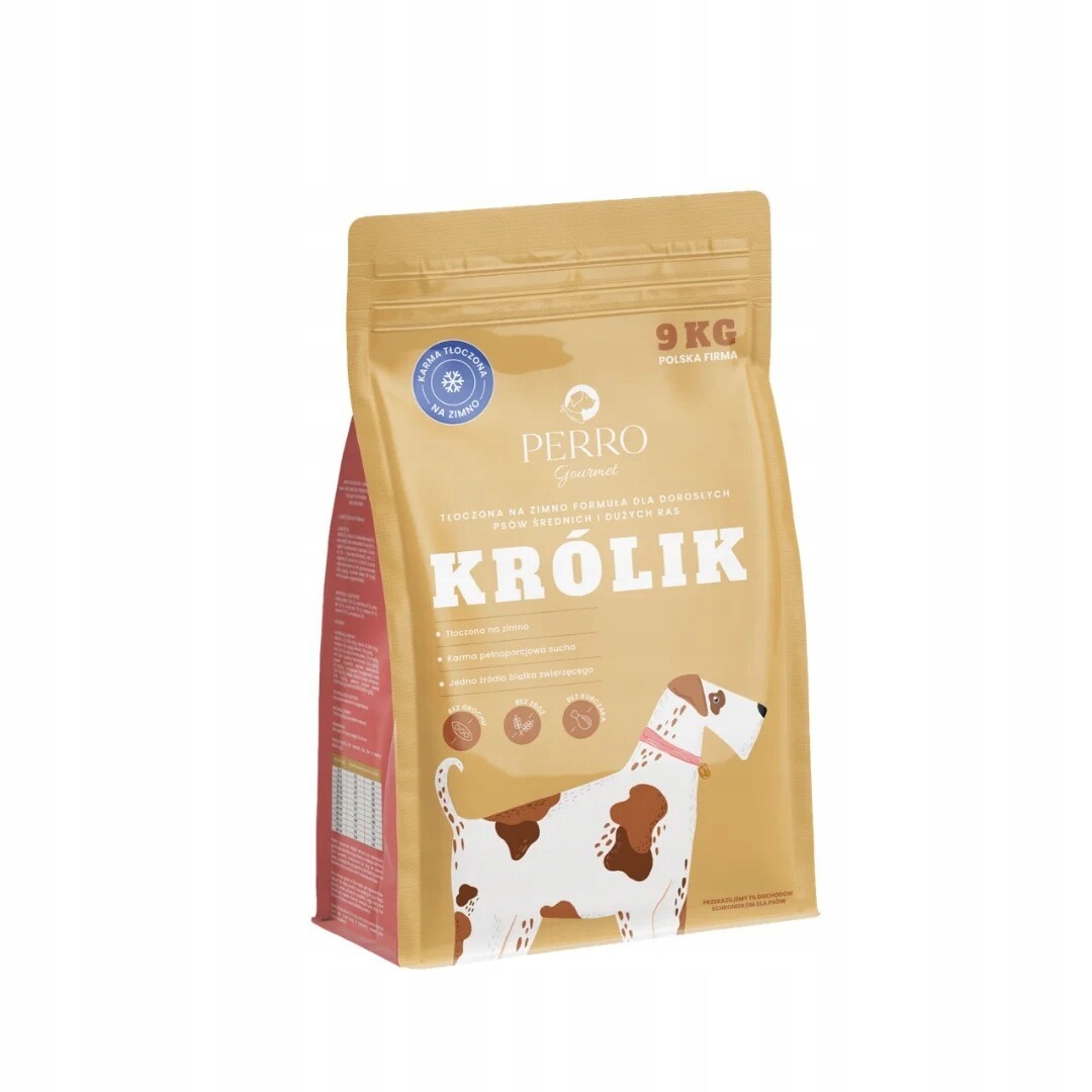 Krmivo Perro Králík lisovaný za studena 9 kg Nový produkt
