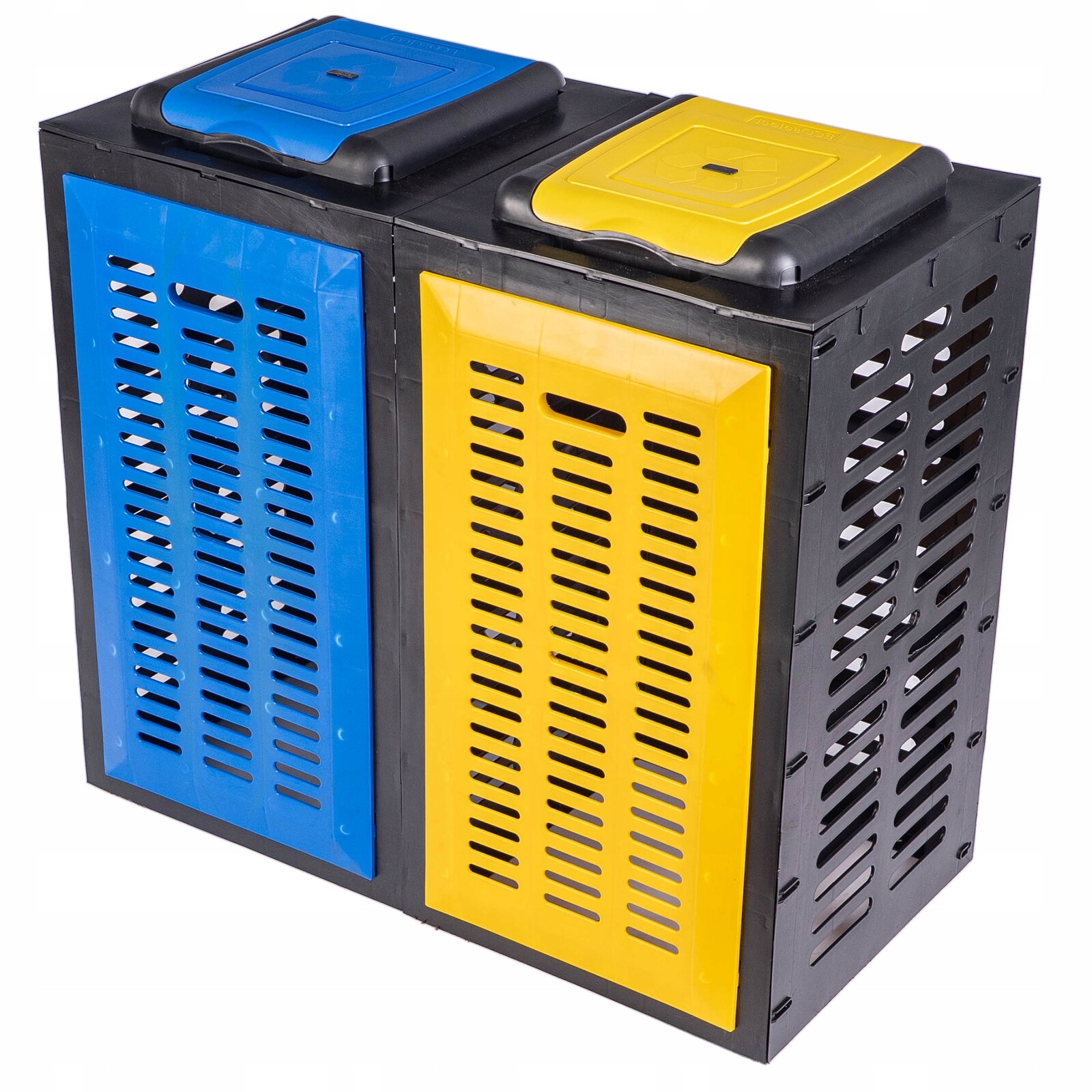 Koš Stojan Na Pytle Na Tříděný Odpad Dvojitý Žluto-modrý