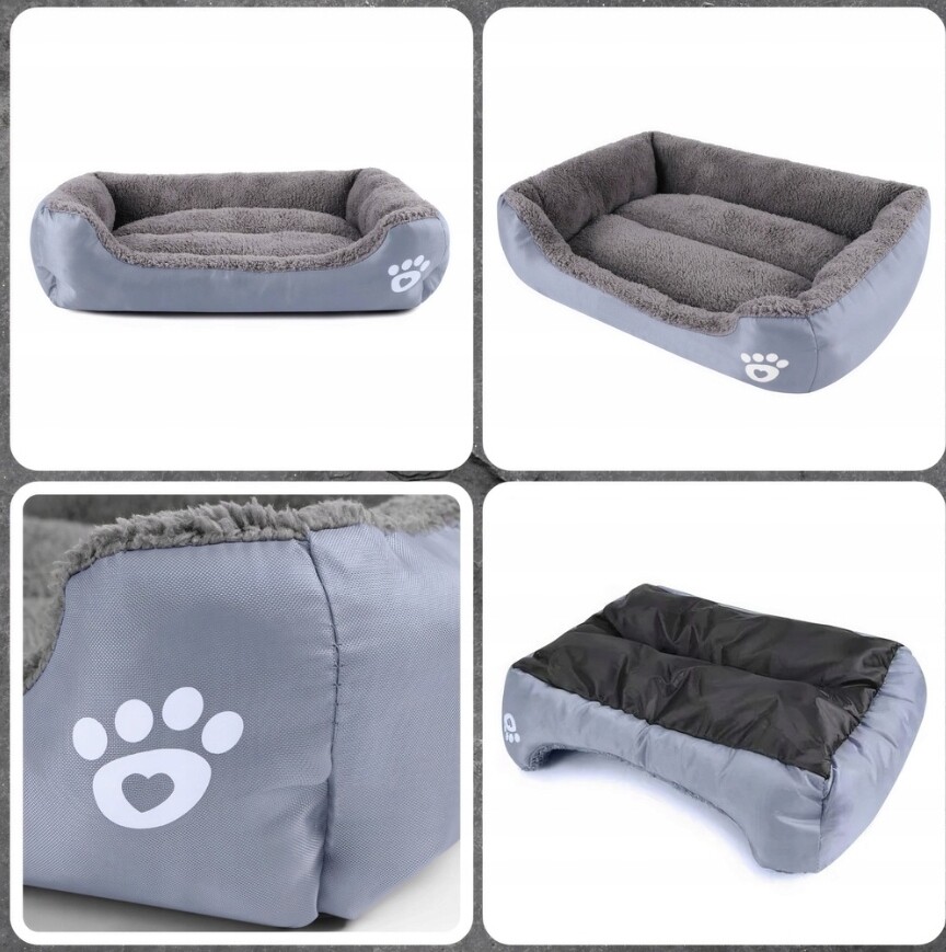 Dogguru pelíšek pro psa šedý 45x60 cm, měkká, pohodlná podložka kotec