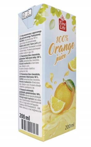 Fine Life Pomerančový džus 27 x 200 ml
