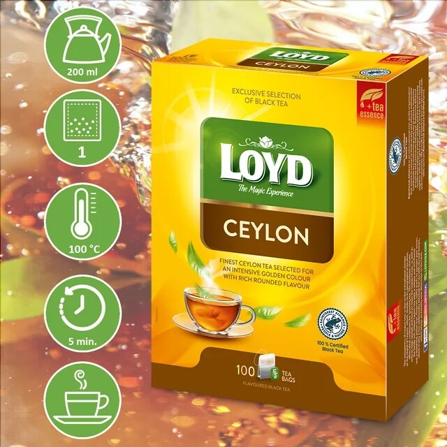 Čaj černý Loyd Ceylon 100 sáčků