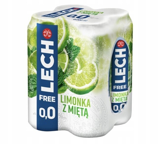 Lech Free Limetka Nealkoholické pivo 24 x 500 ml plechovka [kauce]