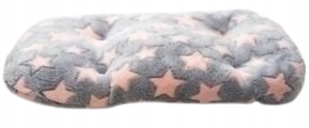 Bimbay Pohovka Pelíšek pro psa Pikolo 3 75x60 cm šedá růžové hvězdičky