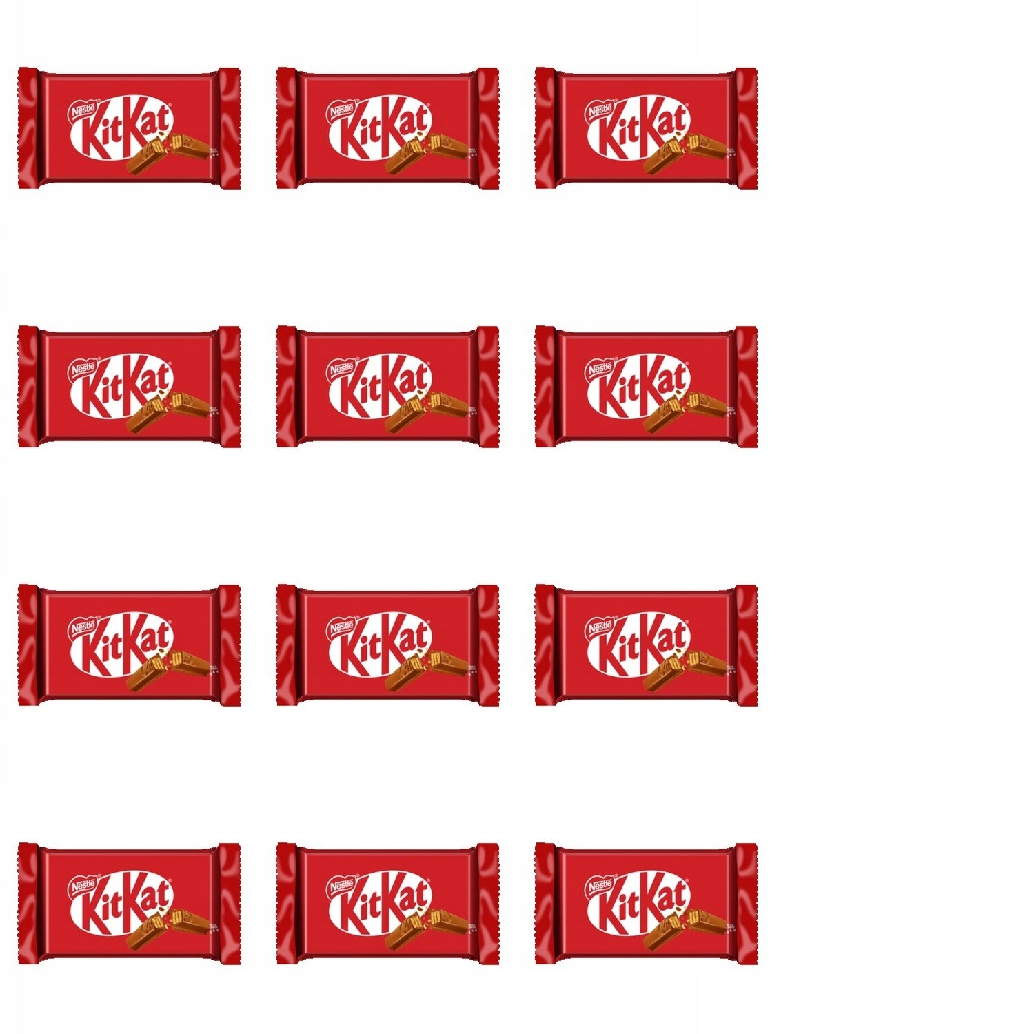 12 x 41,5 g Kitkat 4 finger milk tyčinka Půlka Kartonu