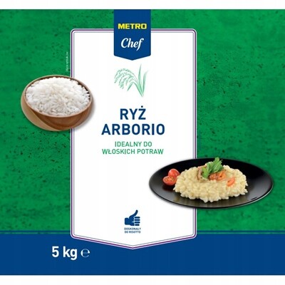 Metro Chef Rýže Arborio 5 kg – Italský rýže Ideální pro Rizoto