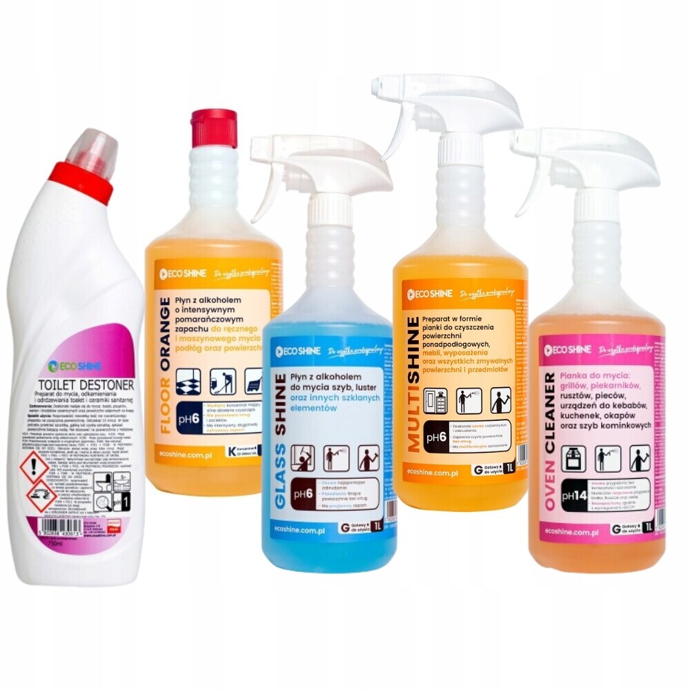Univerzální sada čisticích prostředků pro domácnost Eco Shine Osvědčené a účinné