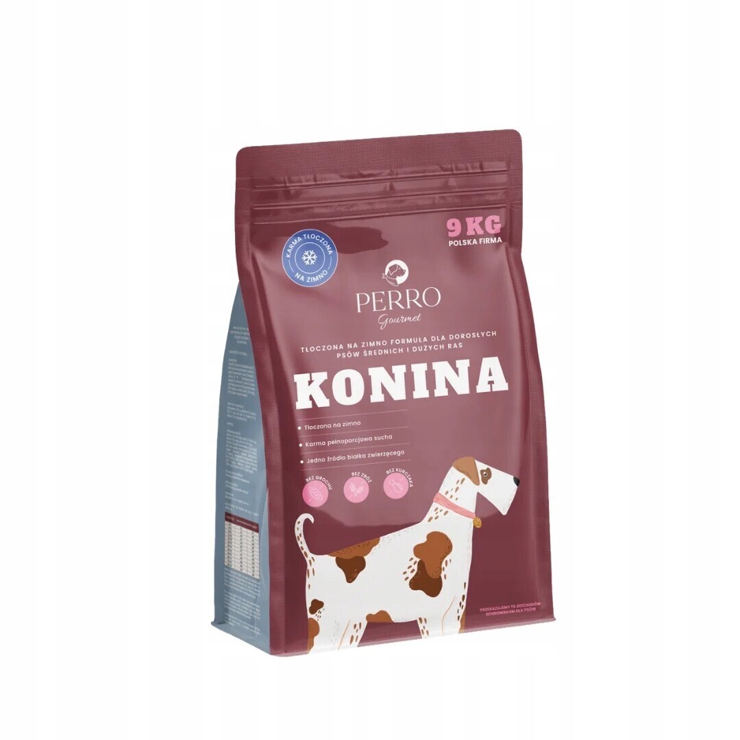 Krmivo Perro Konina lisované za studena 9 kg Nový produkt