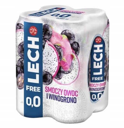 Lech Free Dračí ovoce Nealkoholické pivo 24 x 500 ml plechovka [kauce]