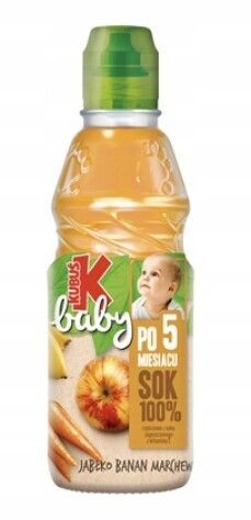 Kubuś Baby Džus 100% po 5. měsíci jablko banán mrkev 6 x 300 ml [kauce]