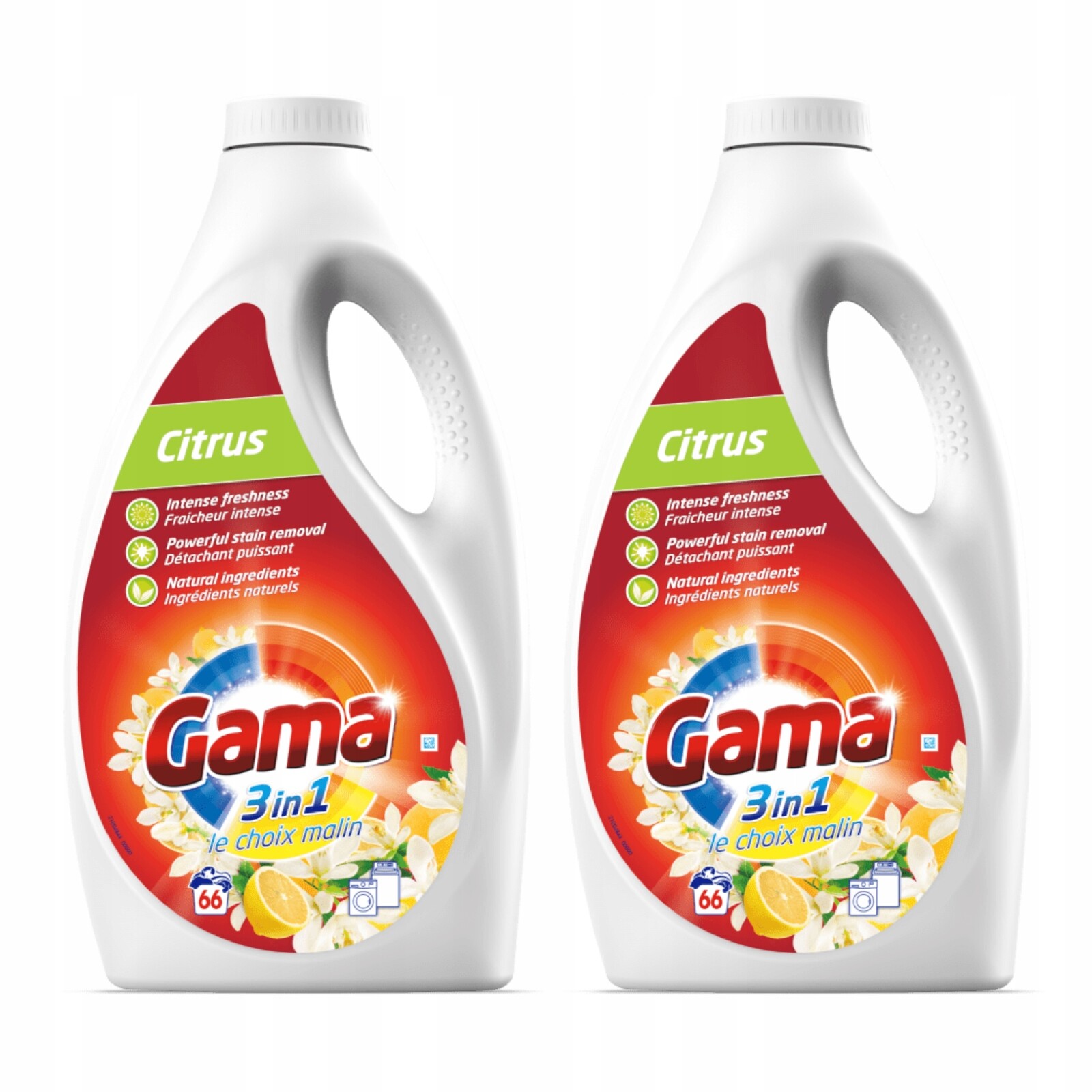 2x Gel na praní Gama Citrus univerzální 66 praní 3 l
