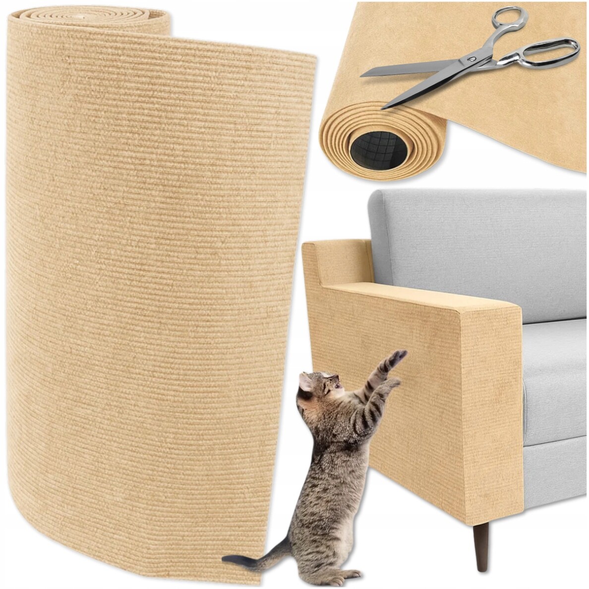 Škrabací Podložka Pro Kočky Samolepicí Ochrana Na Nábytek A Stěnu 40X100 XXL