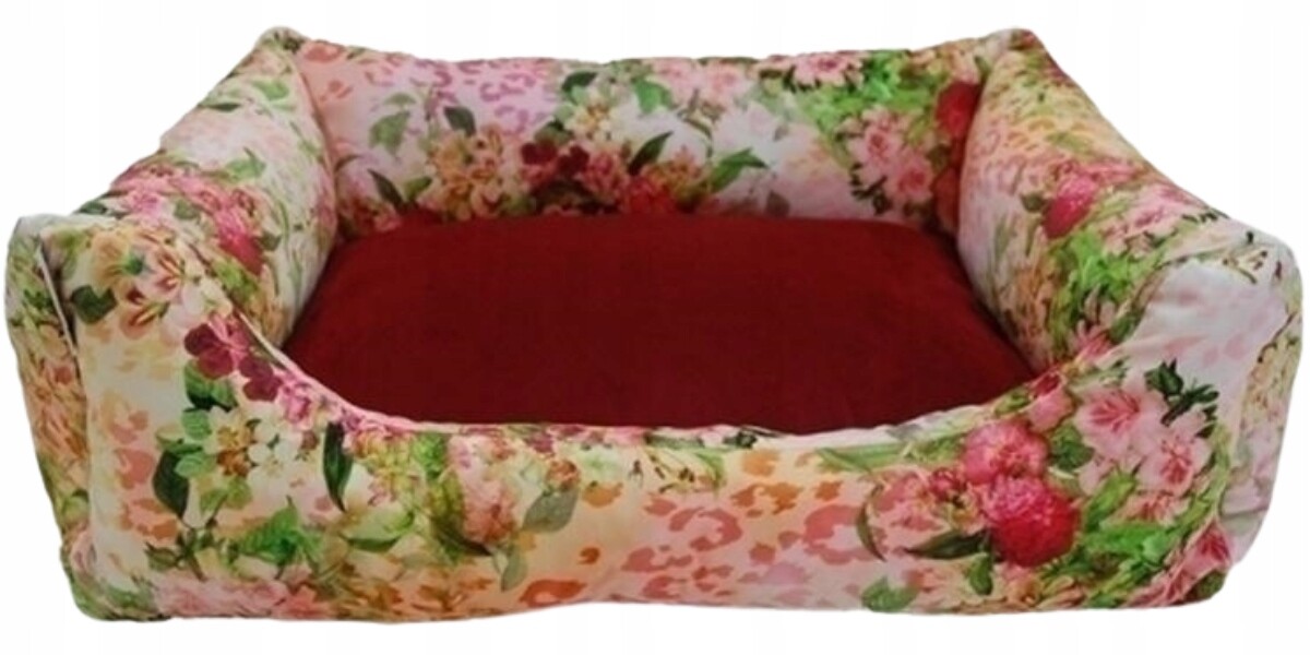 Bimbay Pohovka Pelíšek pro psa Welur č. 80x65 cm pastelová louka