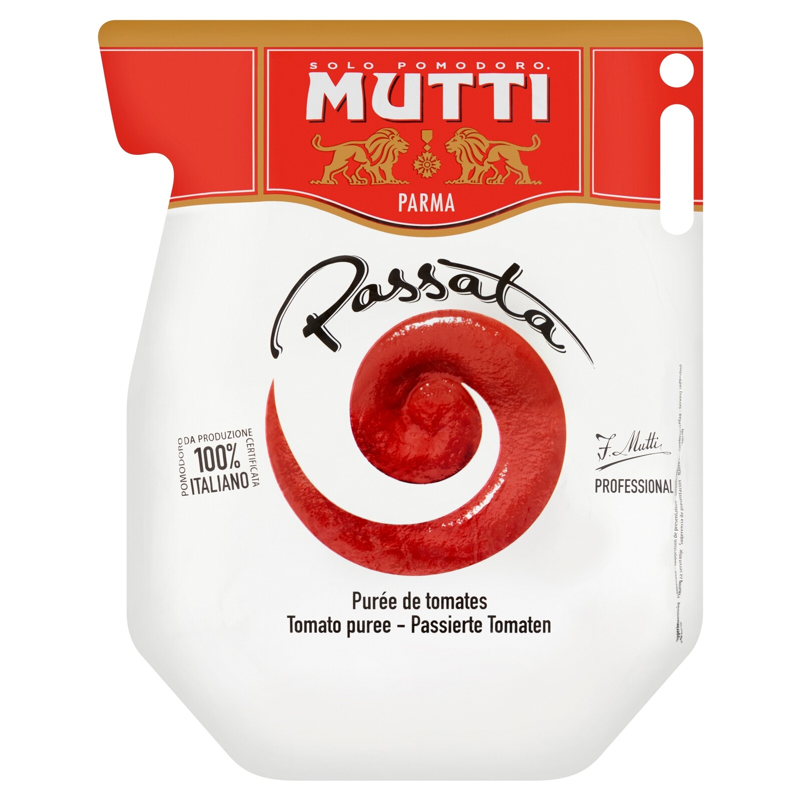 Passata – rajčatový protlak, pasterizovaný výrobek, balení 3 kg