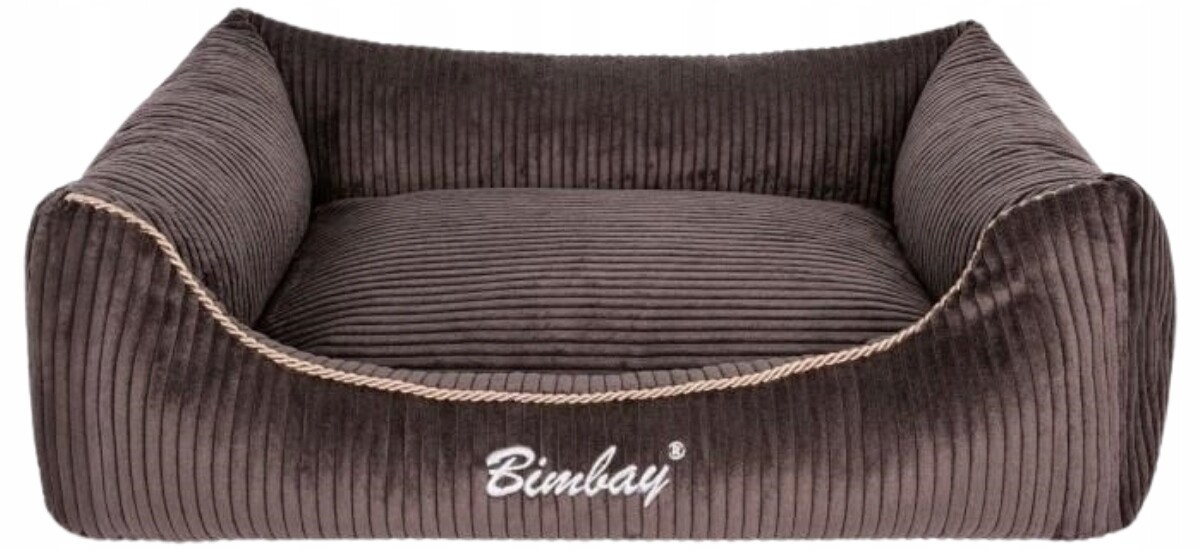 Bimbay Pohovka Pelíšek pro psa Sztruks č. 100 x 80 cm hnědá