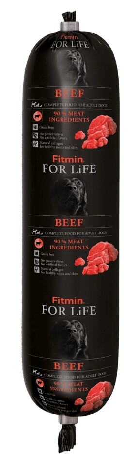 Fitmin For Life Hovězí salám se zeleninou pro psy 900 g