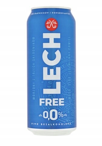 Lech Free Nealkoholické pivo 24 x 500 ml plechovka [kauce]