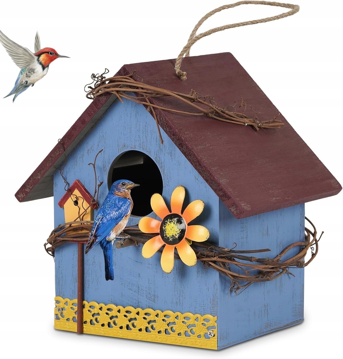 Budka Pro Ptáky Hnízdní Domeček Sýkorky Krabička Hnízdo Dřevěná