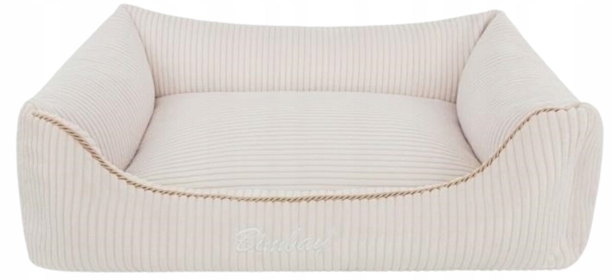 Bimbay Pohovka Pelíšek pro psa Sztruks č. 100 x 80 cm béžová