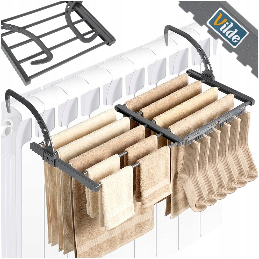 Sušák Na Radiátor radiátor balkon praní rozkládací nastavitelná 45-83 cm
