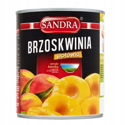 Sandra Broskve půlené 6x820 g