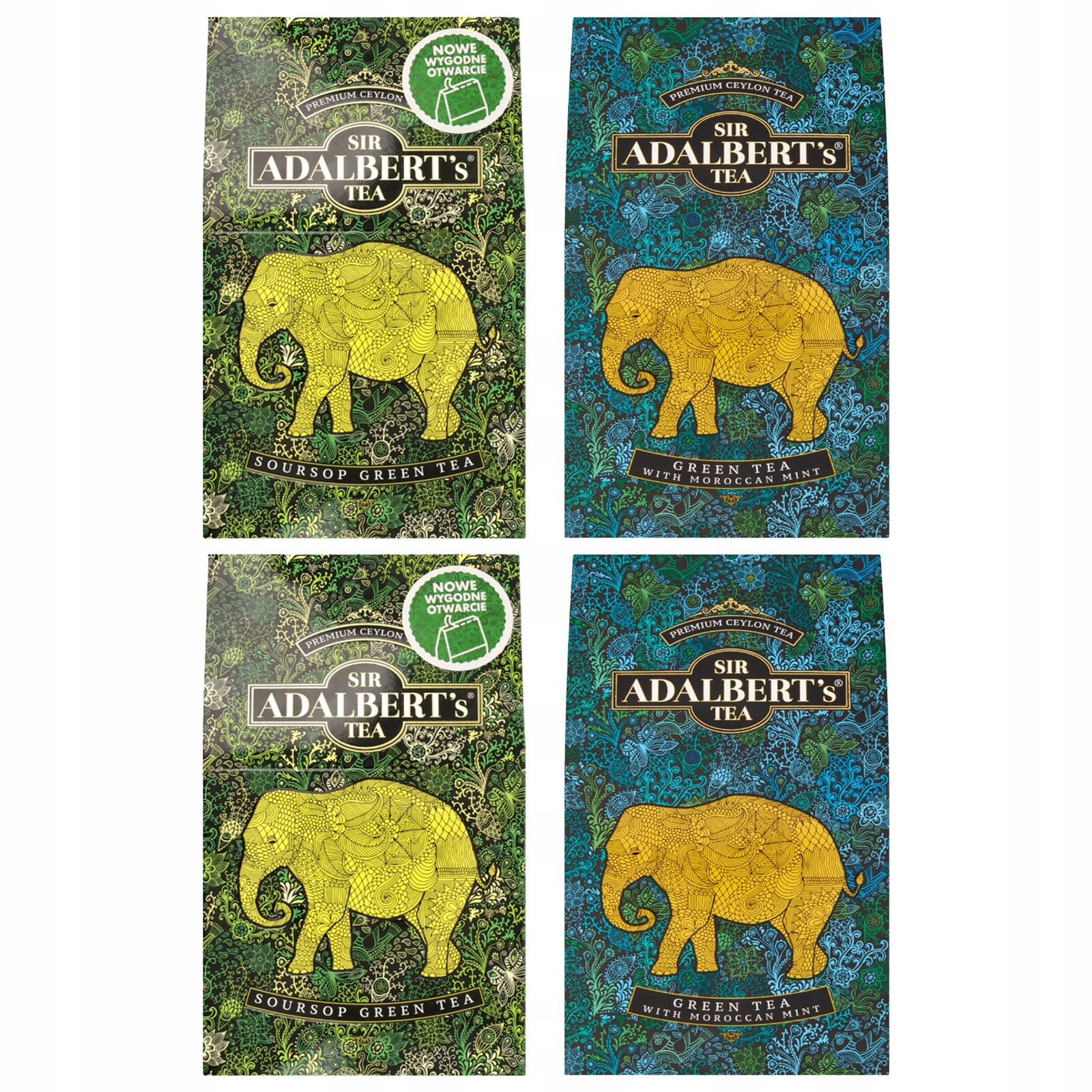 Dárková sada zelených čajů Adalbert's čaj s přísadami