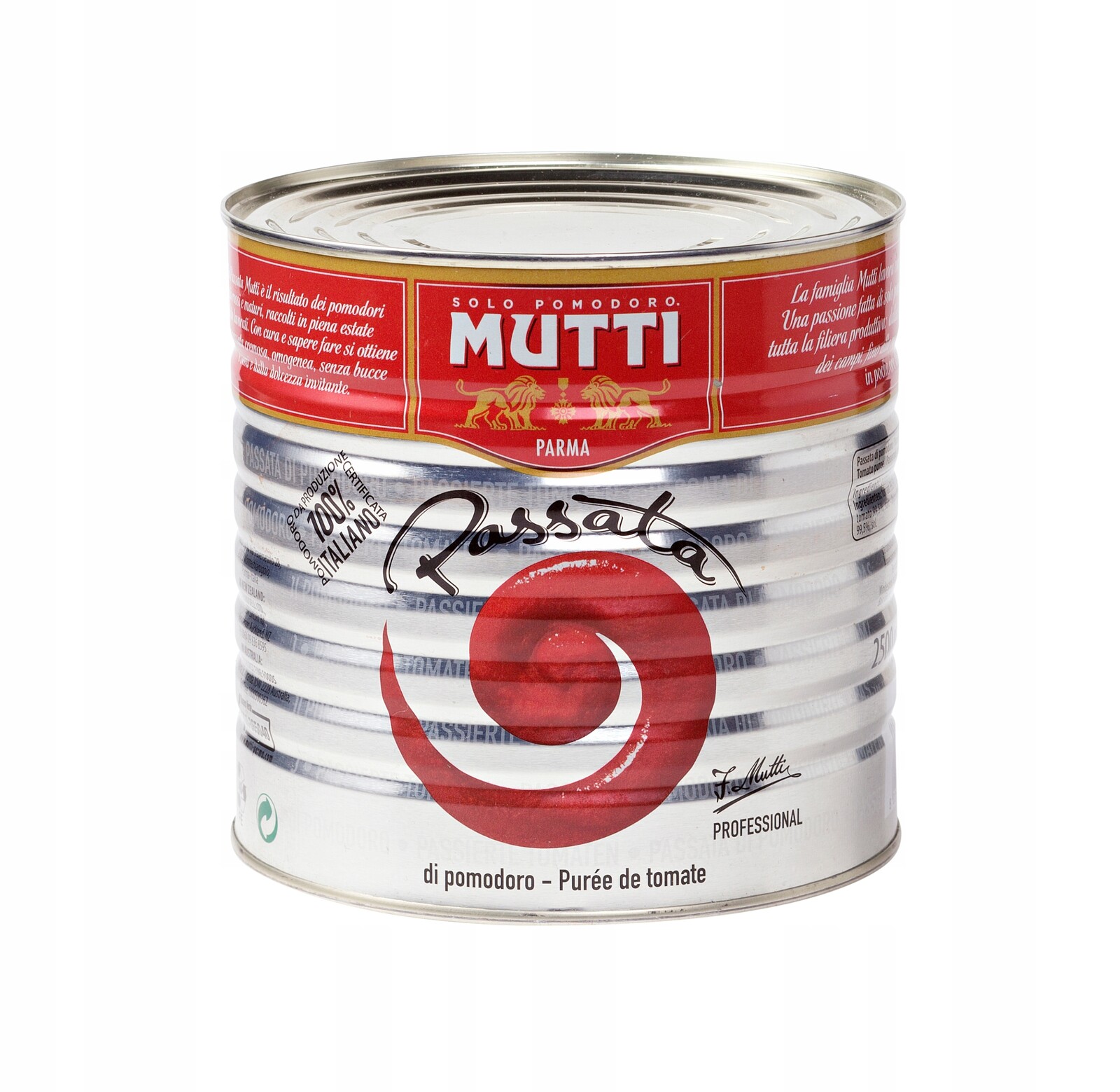 Passata rajčatová Italská protlaková Veganská 2,5kg