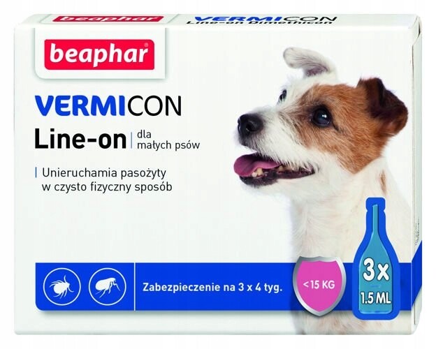 Beaphar Vermicon Line-On Dog S Kapky proti ektoparazitům pro psy