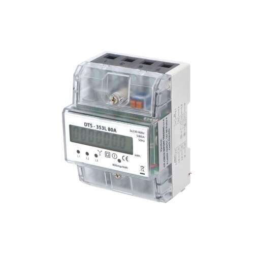 Elektroměr DTS-353L 80A 4,5mod. LCD 3-fáz. 1-tarif podružný 1100883