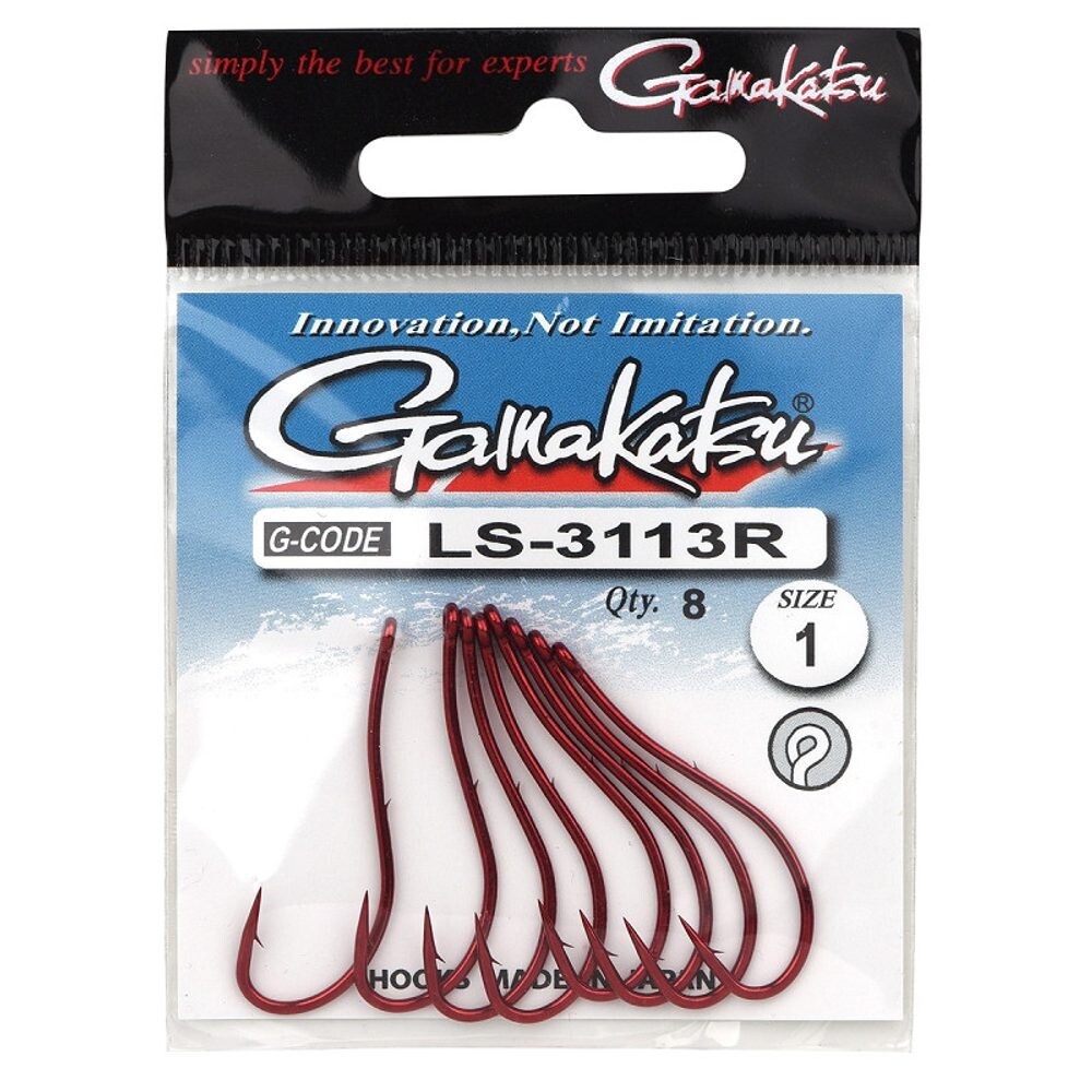 Gamakatsu Háčky LS-3113R New Label Hooks Red - vel.1 8ks