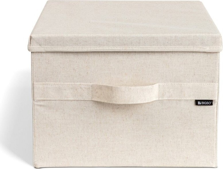 Béžový látkový úložný box s víkem 36x46x25 cm Soft Storage Large – Bigso
