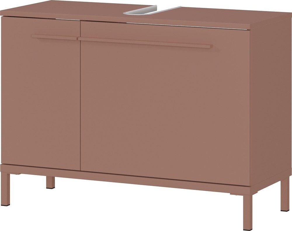 Hnědá matná skříňka pod umyvadlo 80x59 cm Laurino – Germania