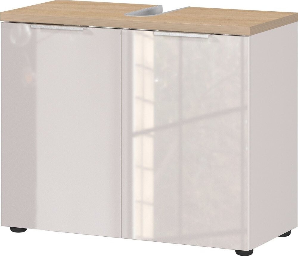 Krémová lesklá skříňka pod umyvadlo 70x58 cm Tavira – Germania