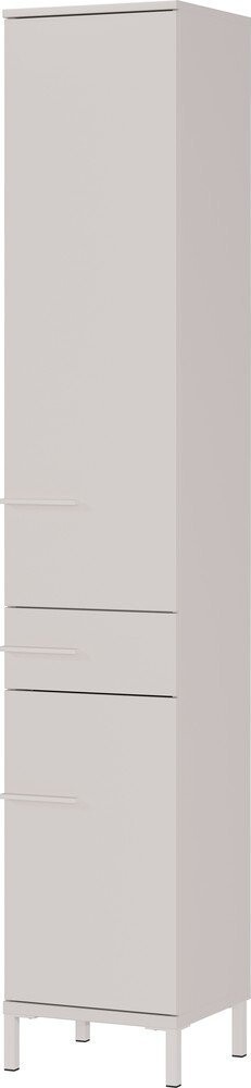 Krémová matná vysoká/úzká koupelnová skříňka 34x190 cm Laurino – Germania