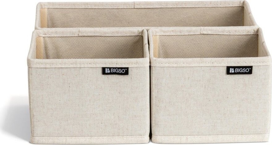 Látkové organizéry do šuplíku v sadě 3 ks Soft Storage – Bigso