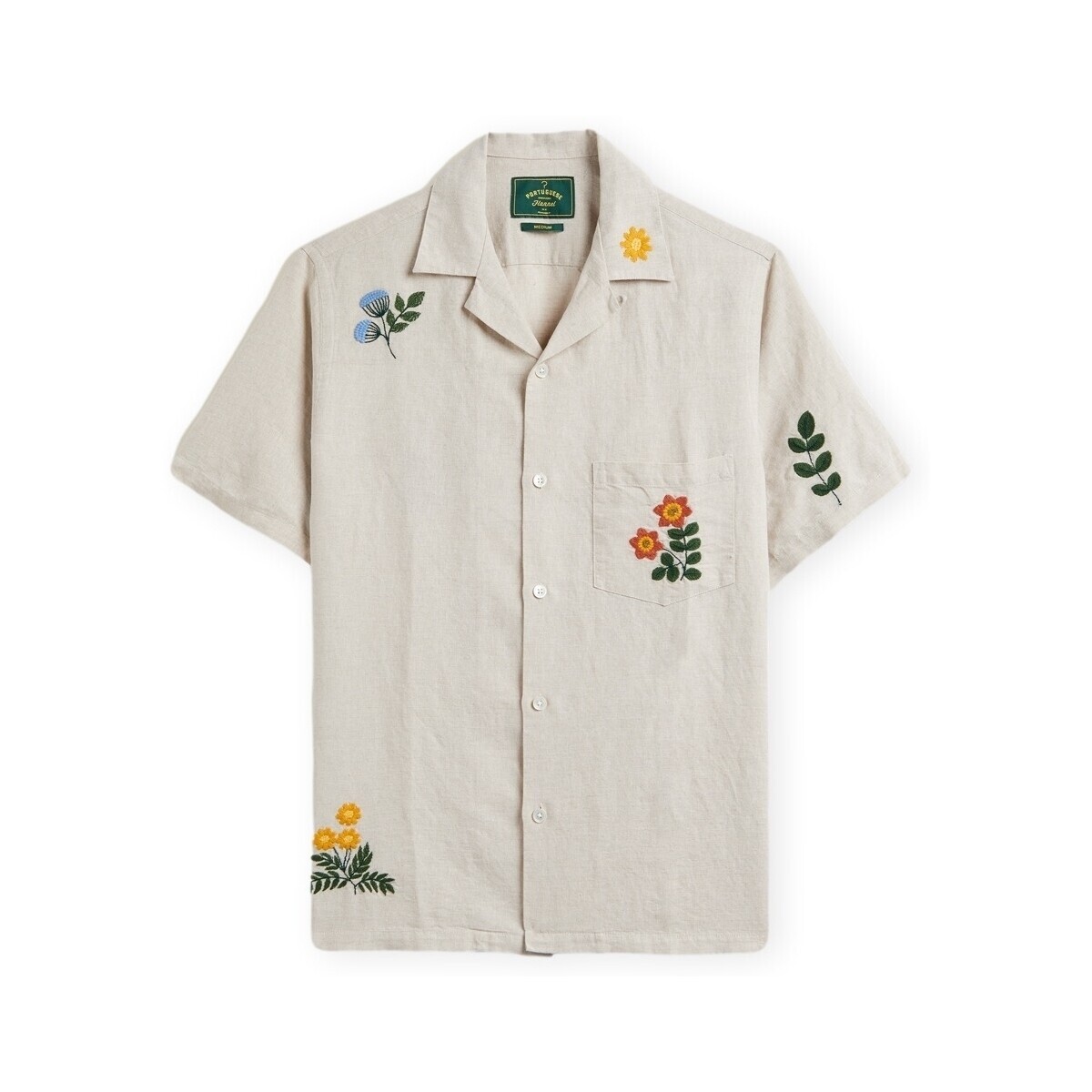 Portuguese Flannel  Spring Embroidery Shirt  Béžová