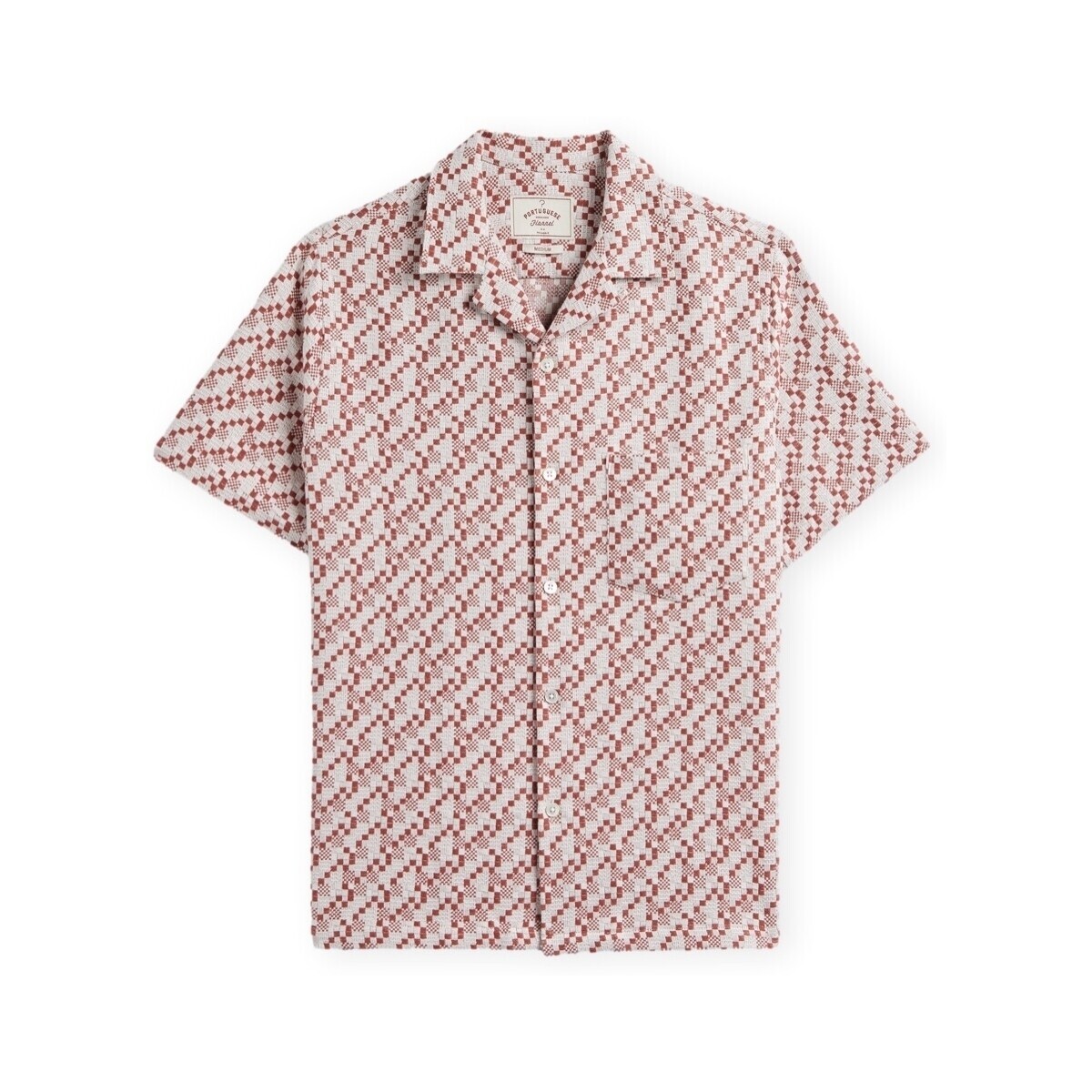 Portuguese Flannel  Mosaic Shirt - Clay  Červená