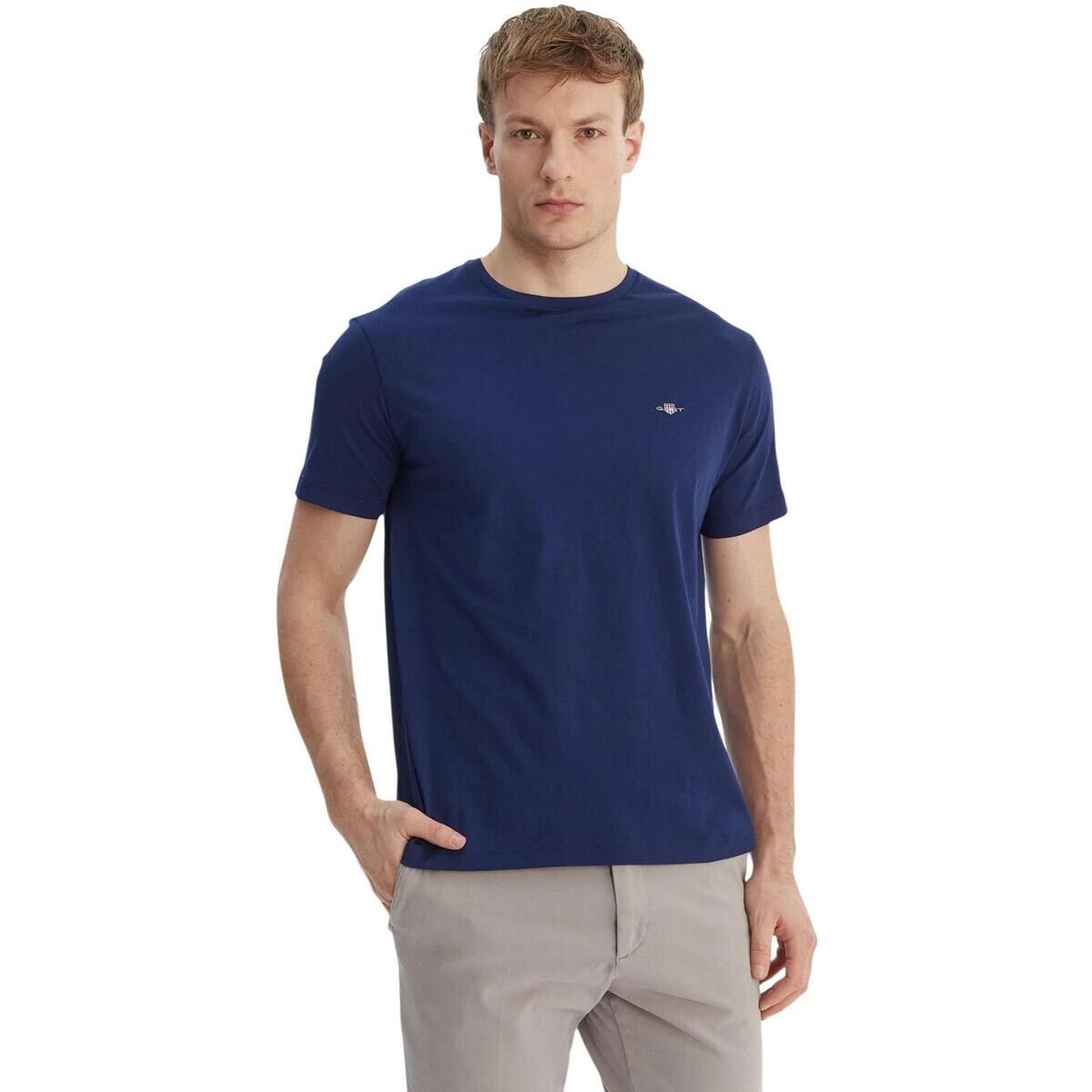 Gant  REG SHIELD SS T-SHIRT 2601.2003184  Modrá