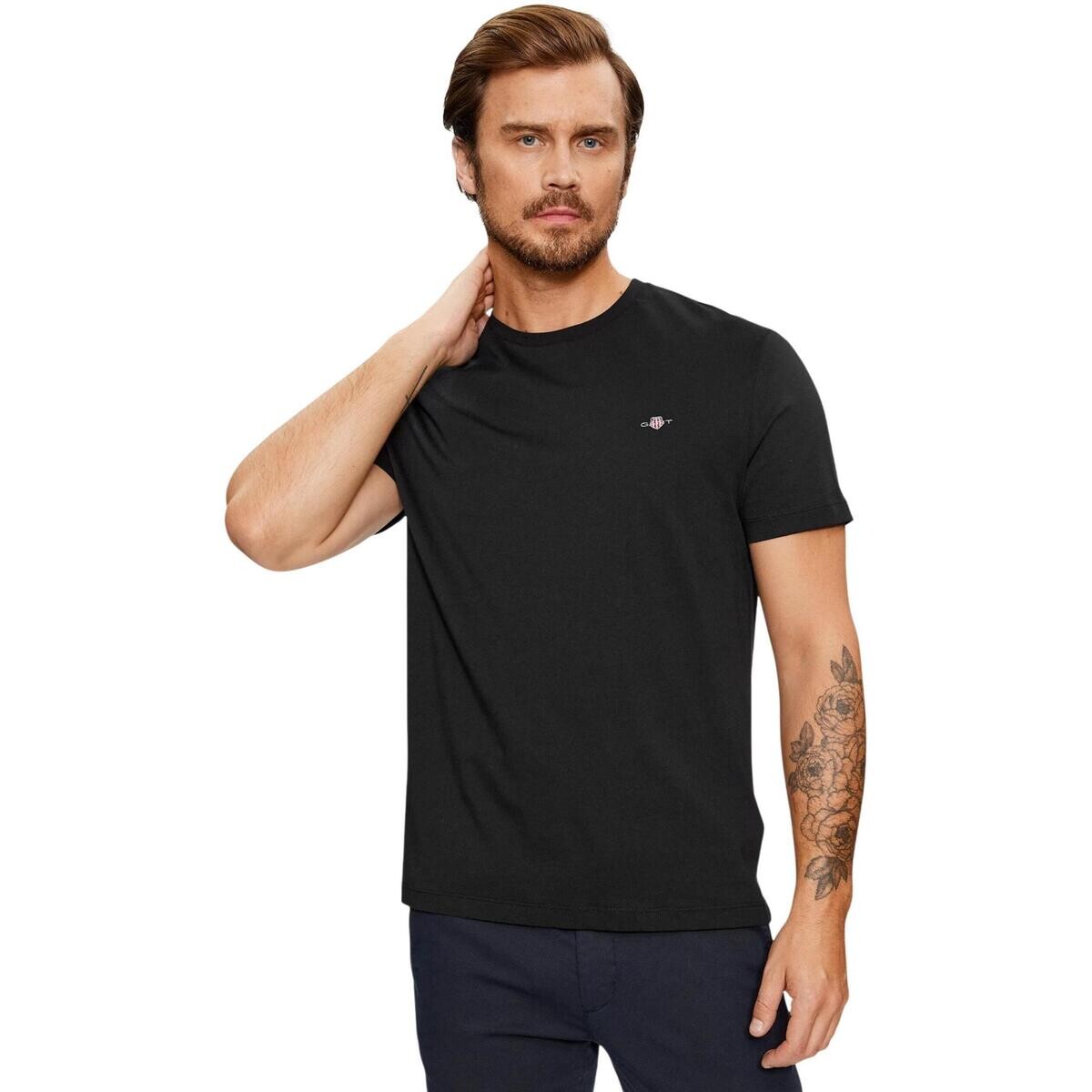 Gant  REG SHIELD SS T-SHIRT 2601.2003184  Černá