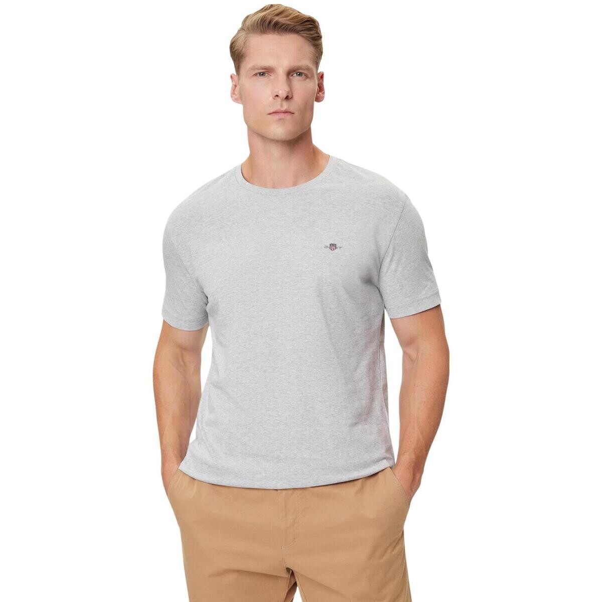 Gant  REG SHIELD SS T-SHIRT 2601.2003184  Šedá