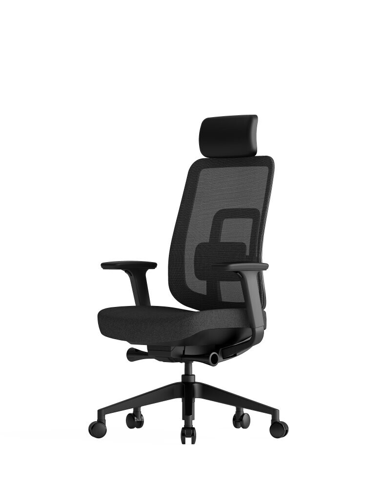 Kancelářská ergonomická židle K42  SP – síť/ čalouněná, černá